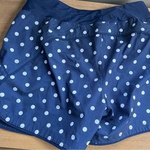 Lands End size 4 polka dot swim shorts unlined